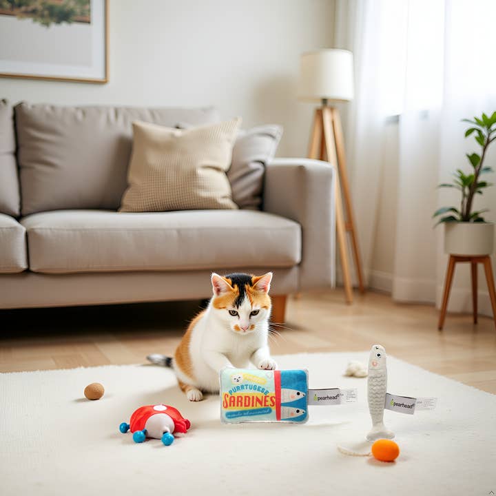 Pearhead - Vente Set de jouets – chat - Jouets pour chats Sardines, ens. de 22