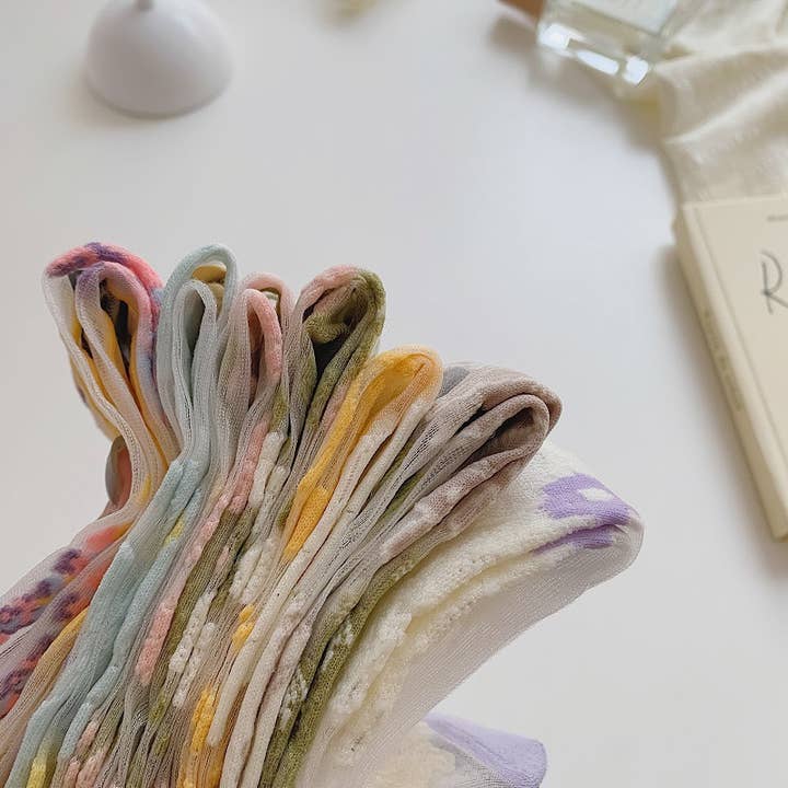 Tourtiwi - Wholesale Socks - Women's - Colorful Floral Transparent Summer Thin Socks7