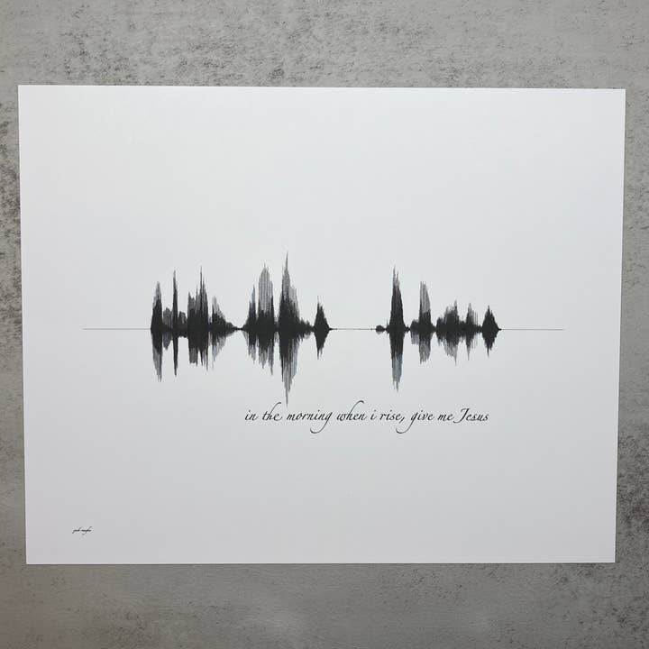 In The Morning Soundwave Wall Art Print 8x10in Christian for wholesale by The Soundwave Booth