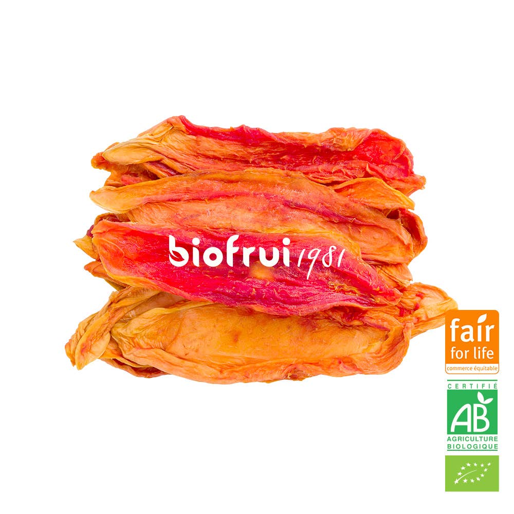 BIOFRUI1981 / Ex-Biofruisec - Wholesale Dried/Dehydrated Fruit - Organic Fair Trade Red Solo Papaya from Cameroon slices | 100 g1