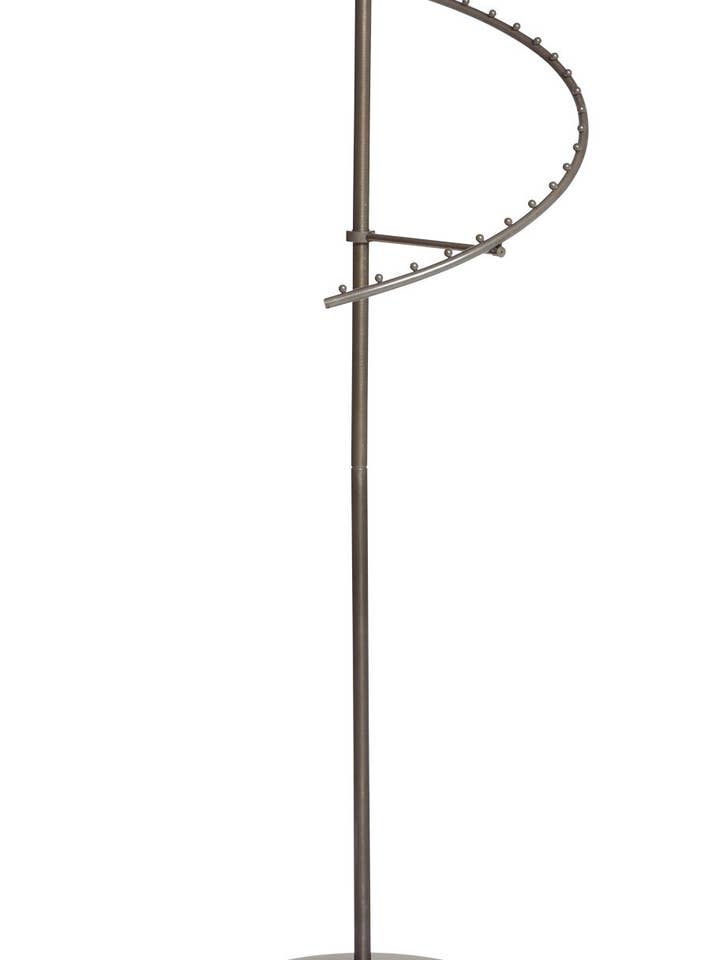 Boutique Raw Steel 29-Ball Spiral Clothing Rack for wholesale by Store Supply Warehouse