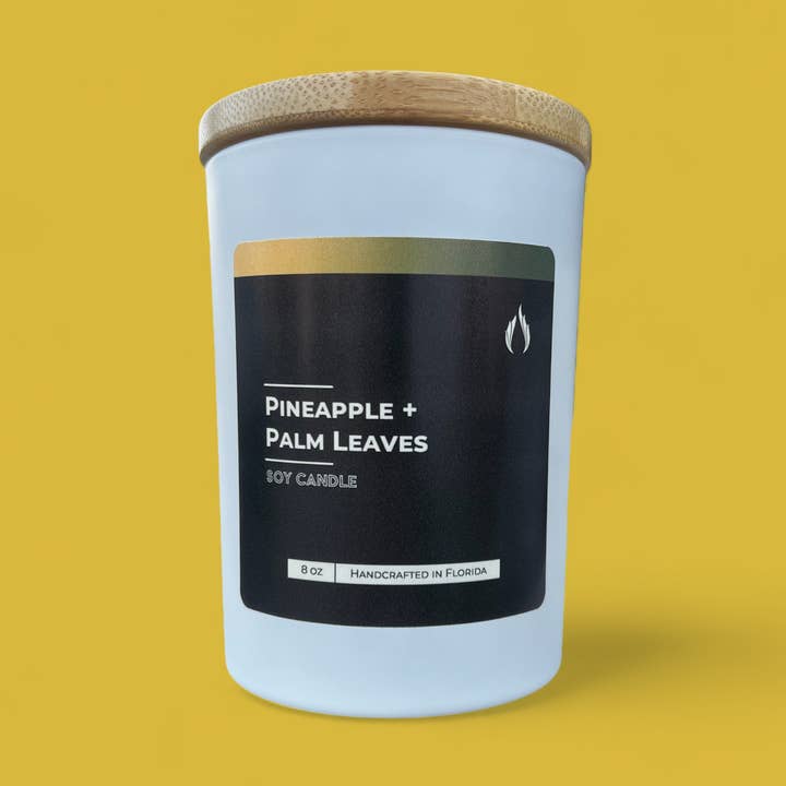 Vela de Soja de Ananás + Folhas de Palmeira por atacado de Florida Candle Co