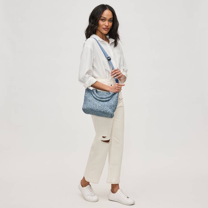 Sky's The Limit - Small Denim Crossbody for wholesale on Faire