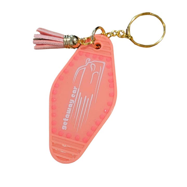 Getaway Car Motel Keychain with Rhinestone Tassel and other Purchase Wholesale tumbler keychain. Free Returns & Net 60 Terms on Faire trending on Faire.
