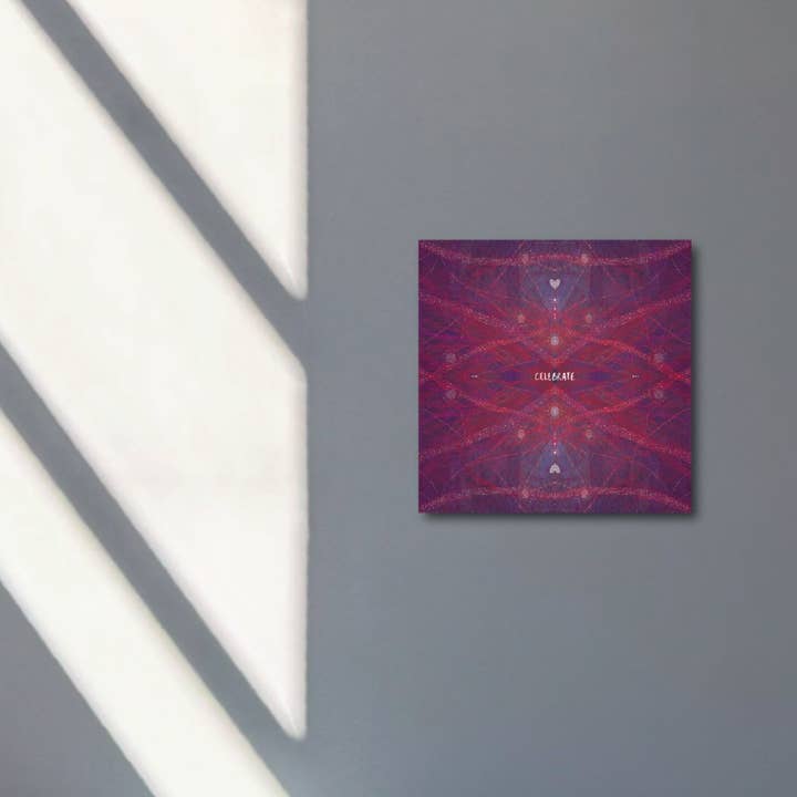 "the universe is a celebration that existence is" - series: you are home, metal print for wholesale by DOEQUO