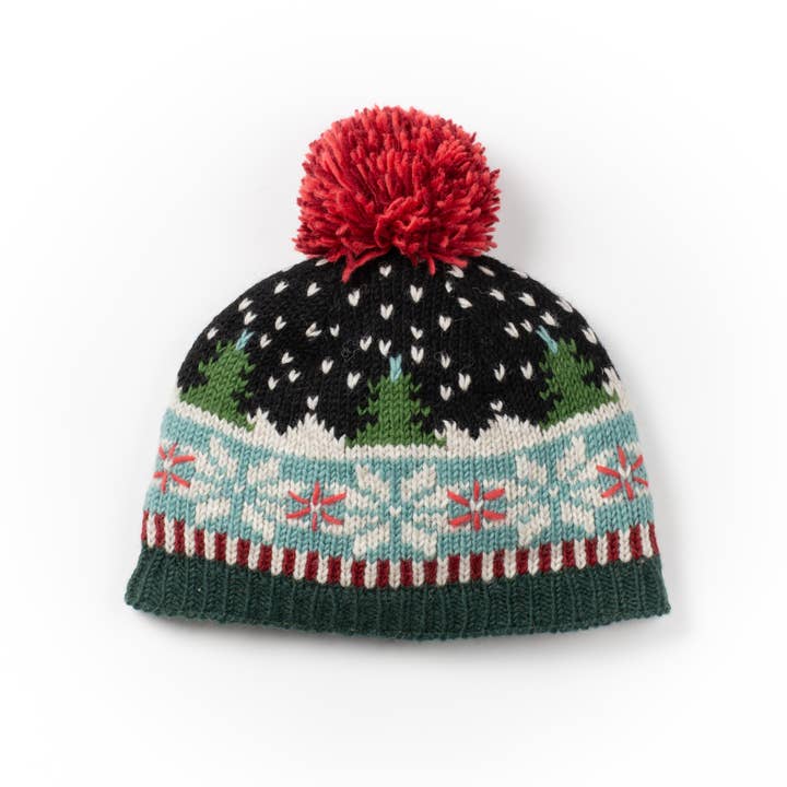Lost Horizons Knitwear – Ships from USA - Wholesale Beanie - Women's - Noel Holiday Fair Isle Pom Beanie Hat0