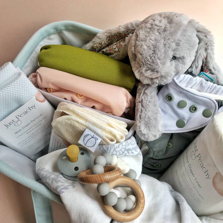 Just Peachy – wholesale Ansikts- och kroppsservetter – Baby – Bambu Terry återanvändbara baby våtservetter 6 Pack - mossa4