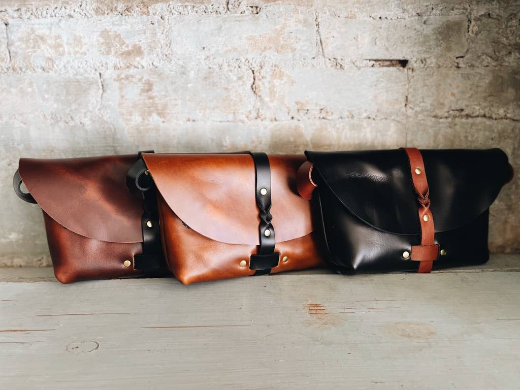 Hippie Leather Shoulder Bag - Brown - Palm | Fringe Bag By Moroccan  Corridor®