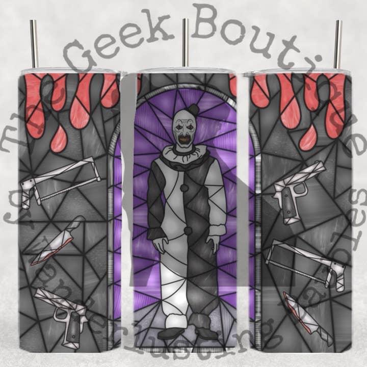 The Geek Boutique - Wholesale Insulated Mug/Tumbler - Art Clown Terrifier Movie Horror Halloween Tumbler
