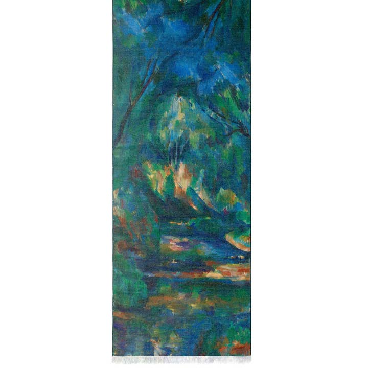 Galleria Enterprises - Wholesale Scarf - Women's - Paul Cezanne the Brook Viscose or Poly Scarf