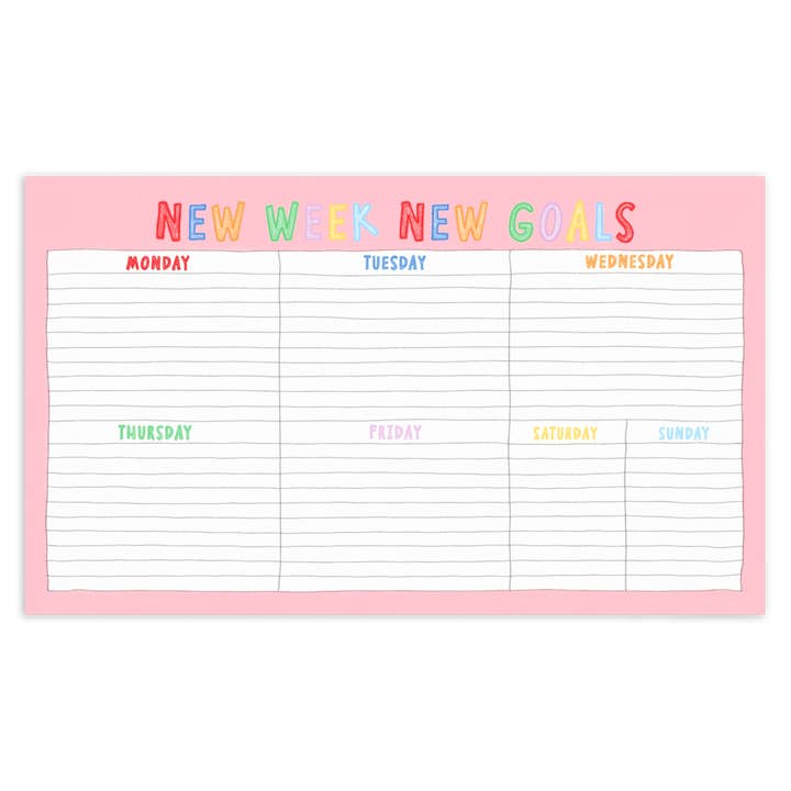 New Week New Goals Desk Pad for wholesale by POSTIE
