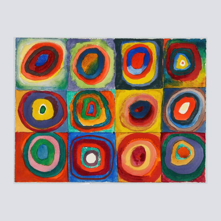 Quadrate Mit Konzentrischen Ringen (1913) Impression d'art fine pour la vente par Milisima Studio