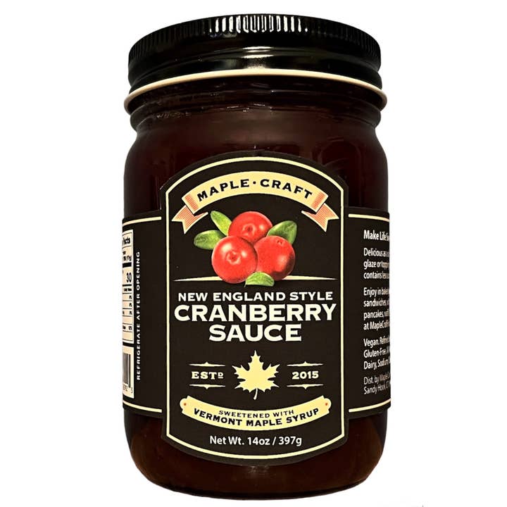 Maple Craft Foods - Wholesale Sauce - Maple-Crafted New England Cranberry Sauce, 14oz.
