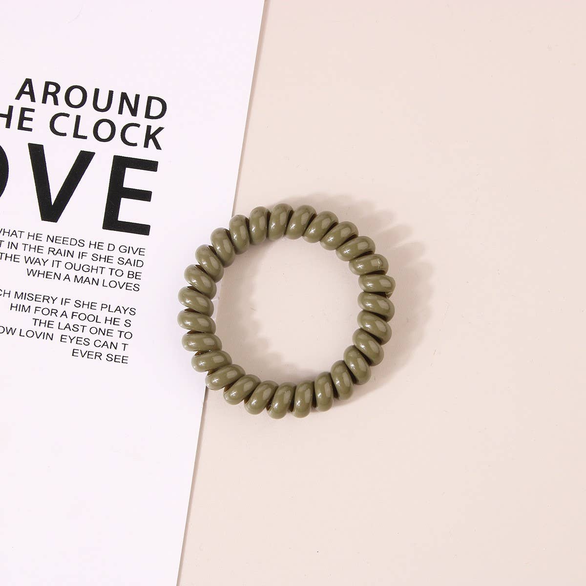 NINEXIS - Wholesale Hair Tie - CWAHA1108_Simple Phone Line Hair Tie  3