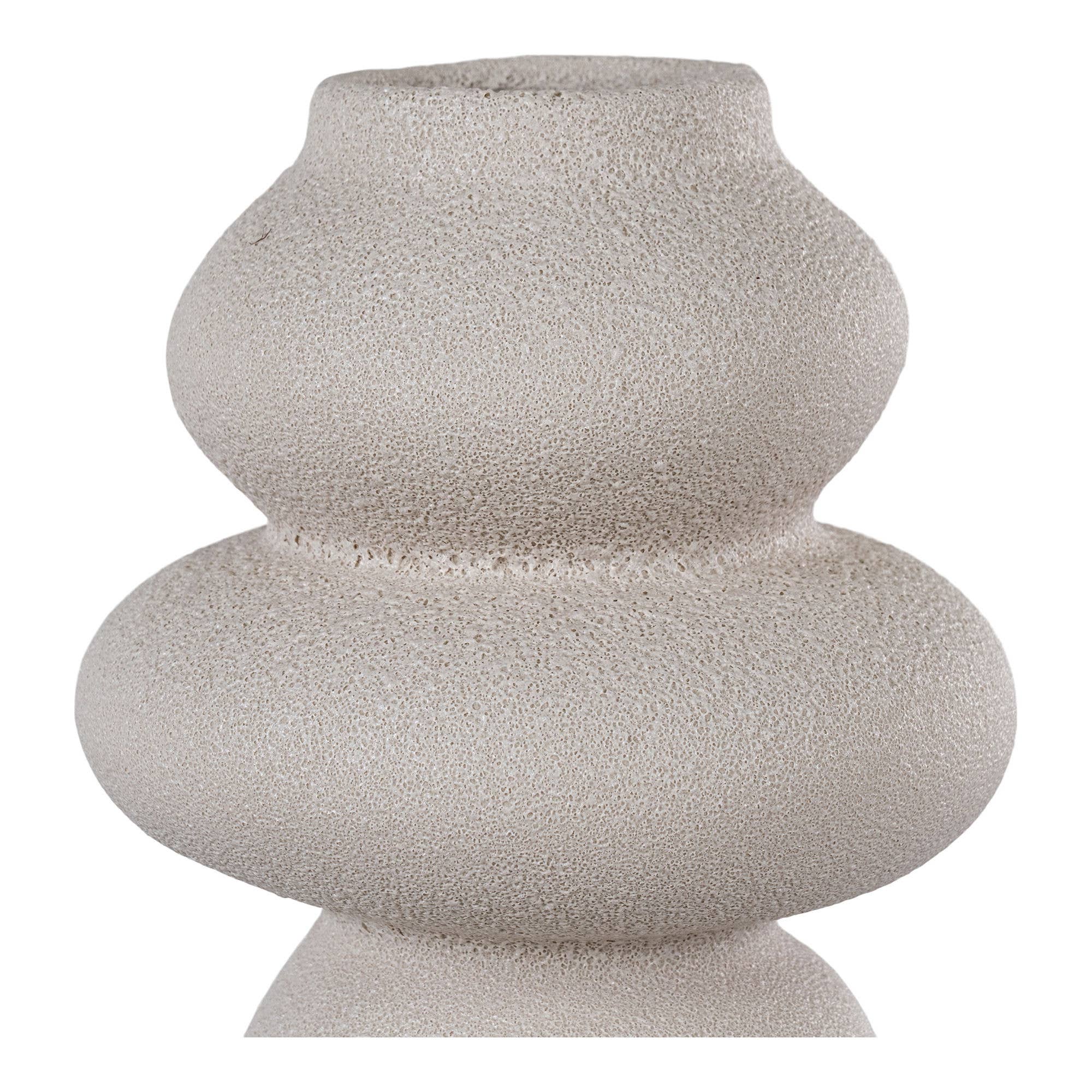 Beige Vase Beige. Round. Ø14.5x26.5 cm for wholesale on Faire4