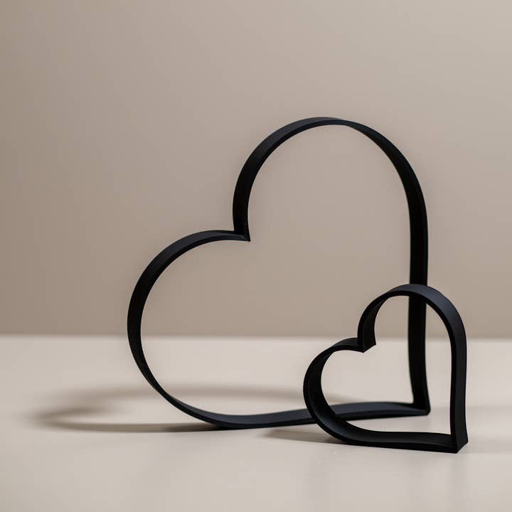 Freestanding Heart Ornaments - Heart Outline Set for wholesale by Vantage 3D Prints