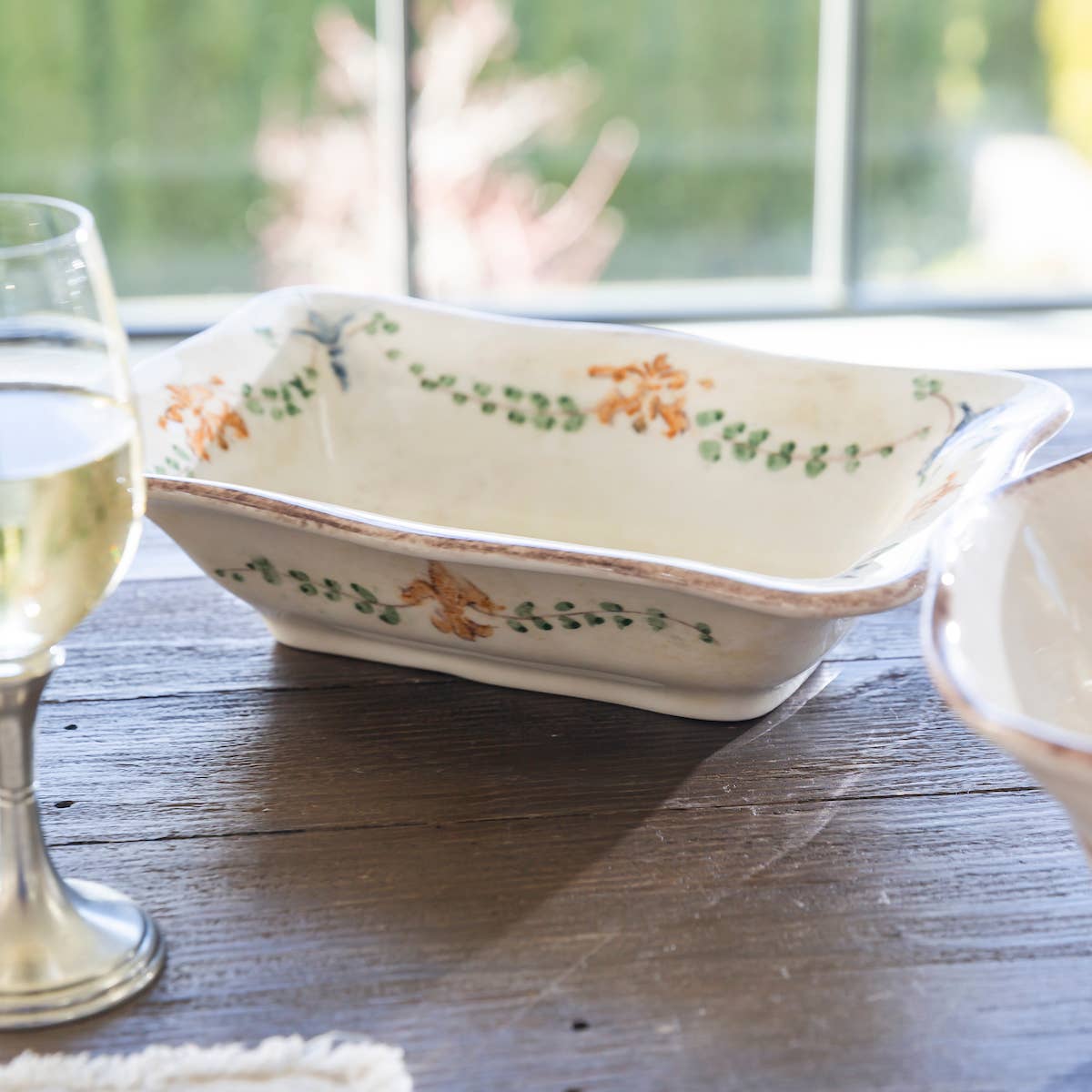 Arte Italica & Crown Linen Designs - Vente Assiettes/plats/bols de décoration - Plat Rectangulaire Medici1