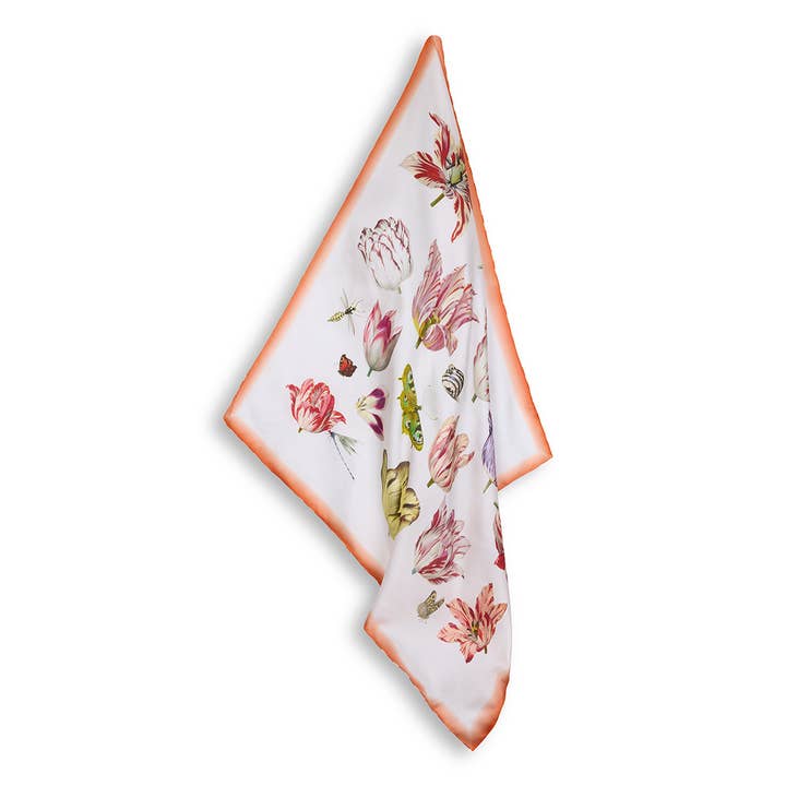 Tulpen-Schal aus 100 % Seiden-Twill für den Großhandel von Hellen van Berkel HeartMadePrints