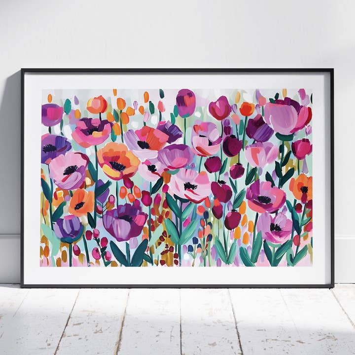 Sinfonía Floral Vibrante de Primavera - Póster Enrollable para Pared para venta al por mayor de House Prints