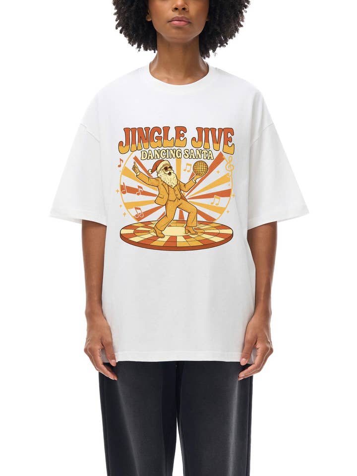 Queen Fashion - Wholesale T-Shirt (Graphic) - Unisex - graphic tee: jingle jive dancing santa – DTG Printed Tee4