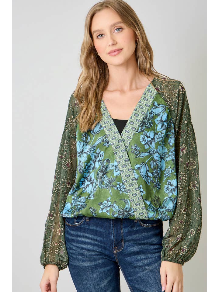 Mystree - Wholesale Blouse - Women's - 61318 Mixed Print Blouse8