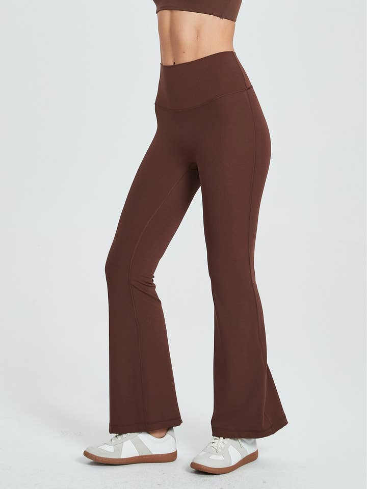 91thelabel - Vente Pantalon de sport – femme - Pantalon de yoga taille haute évasé sculptant Athena20