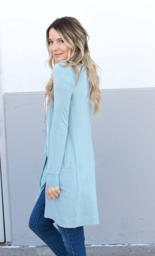 Tickled Teal - Wholesale Cardigan - Women's - Long Pocket Cardigan16