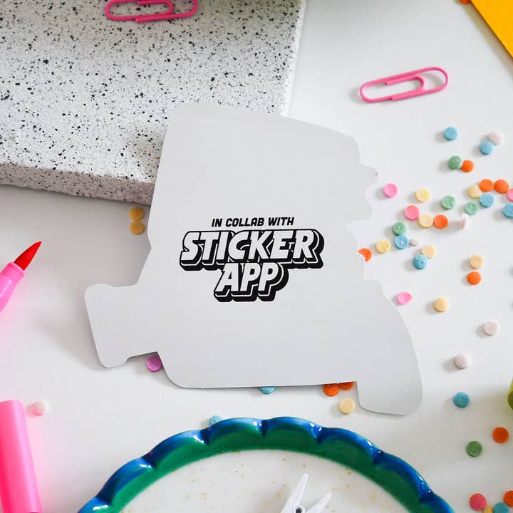 Nat Ellis Illustration - Wholesale Sticker - Suitcase Cats- Holographic Vinyl Sticker 3