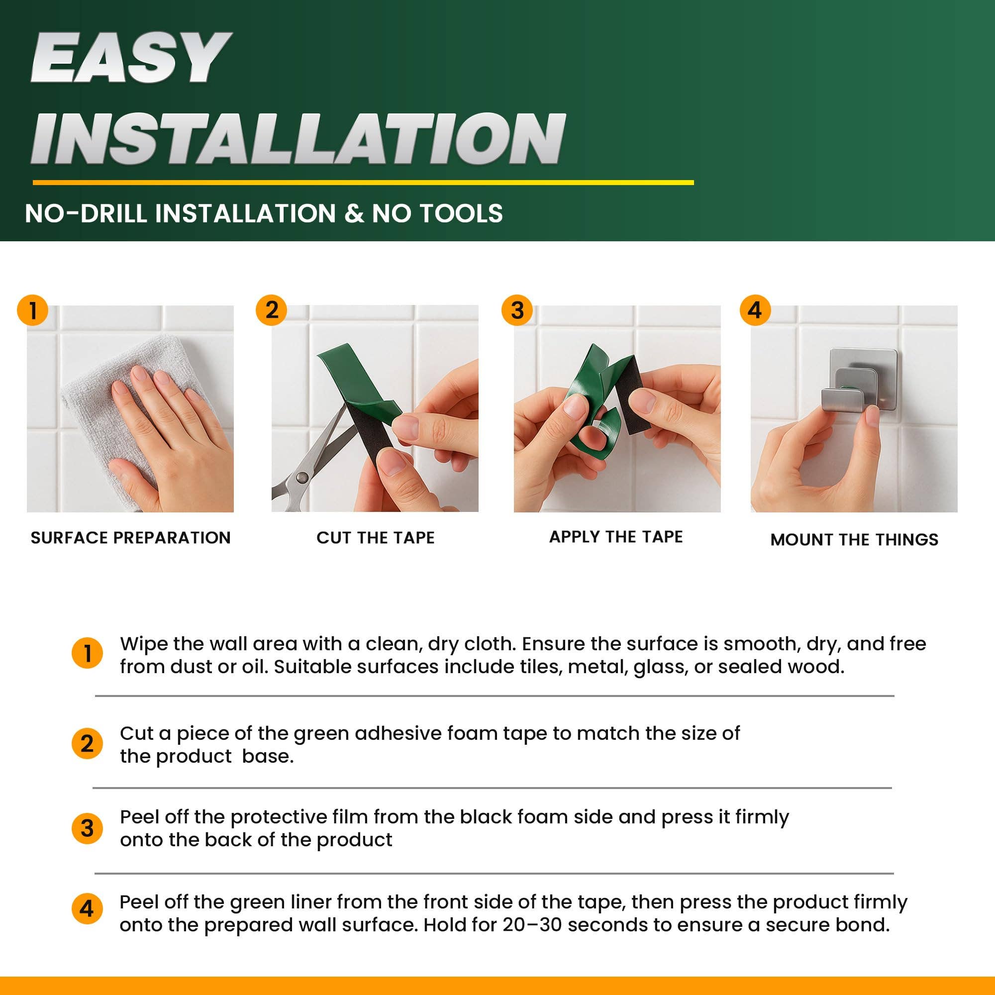 Ledsone – wholesale Tape – LEDSone Black 2.4cm x 5m Heavy Duty Waterproof Double Sided Tape ~62575