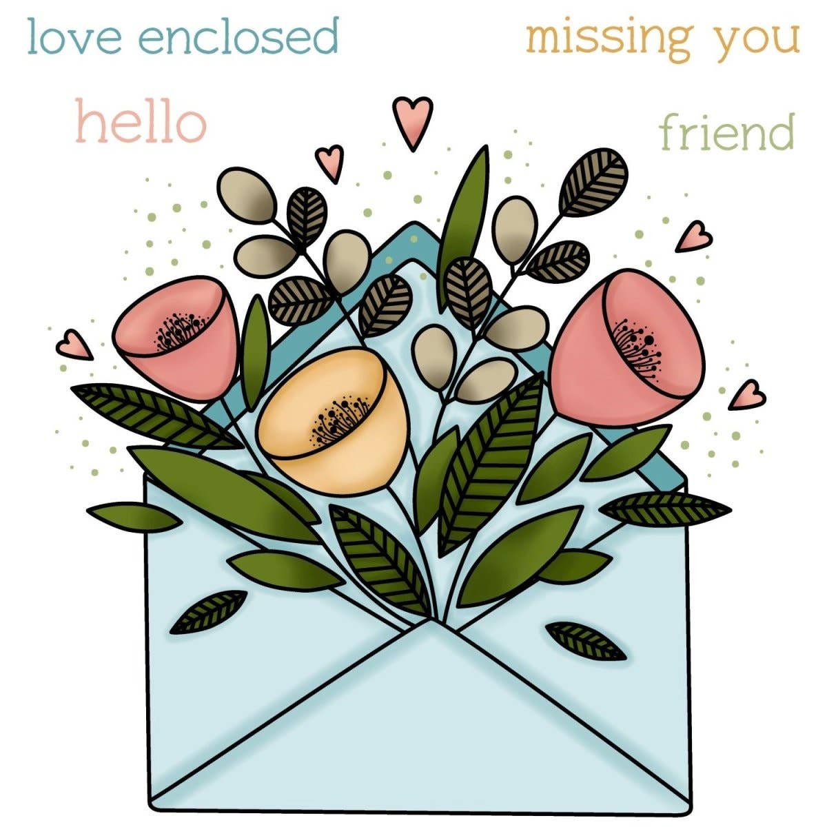 Honey Bee Stamps - Wholesale Rubber/Decorative Stamp - Pretty Postage - 4x4 Photopolymer Stamp Set - Retiring0