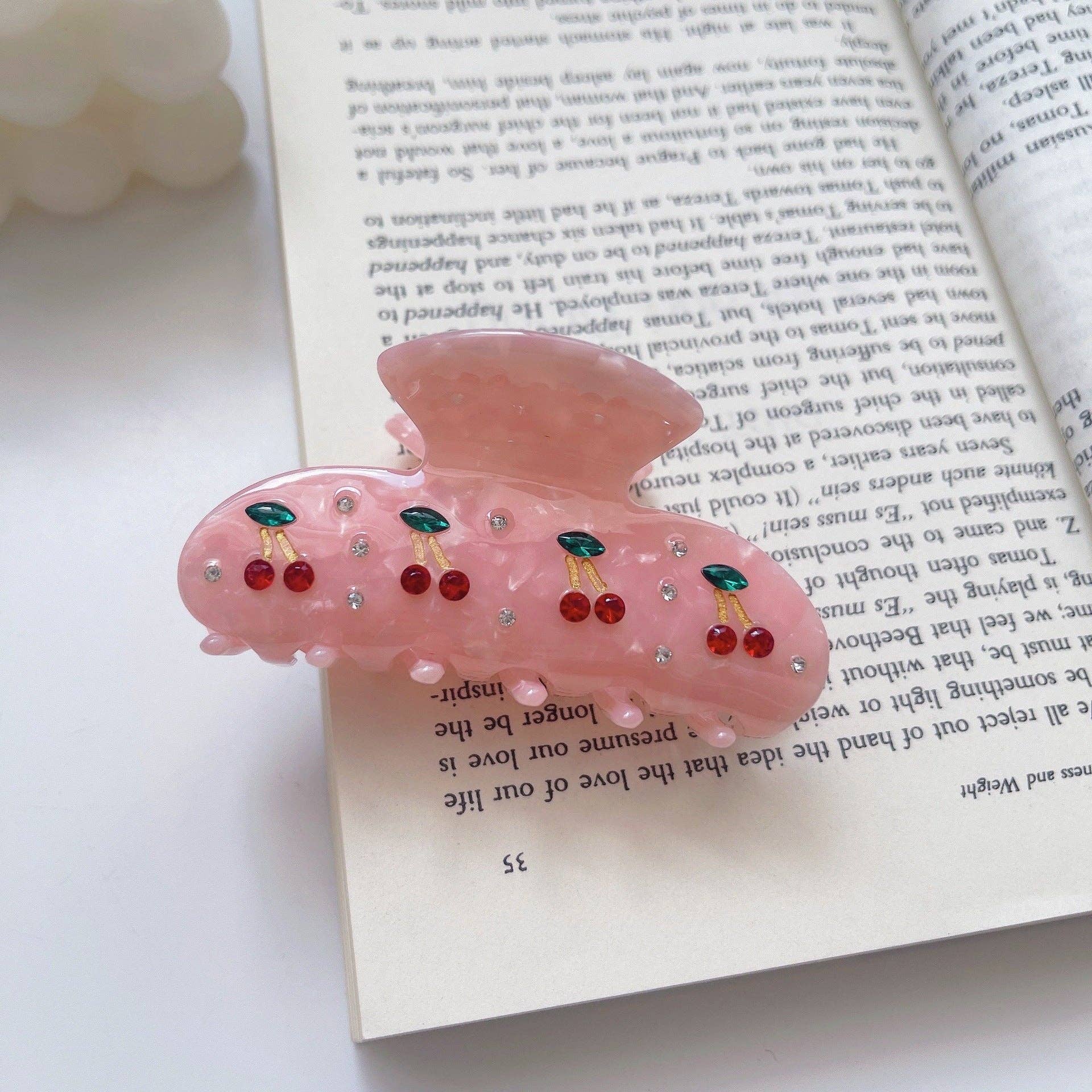 Dipped Shop – Engroshandel Hårspænde - Dame – 2+Søde Kirsebær Rhinsten Hårlove DPJC23253