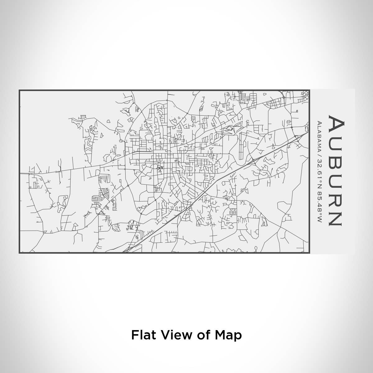 JACE.design - Wholesale Water Bottle - Auburn AL Map Insulated Bottle in Matte White1