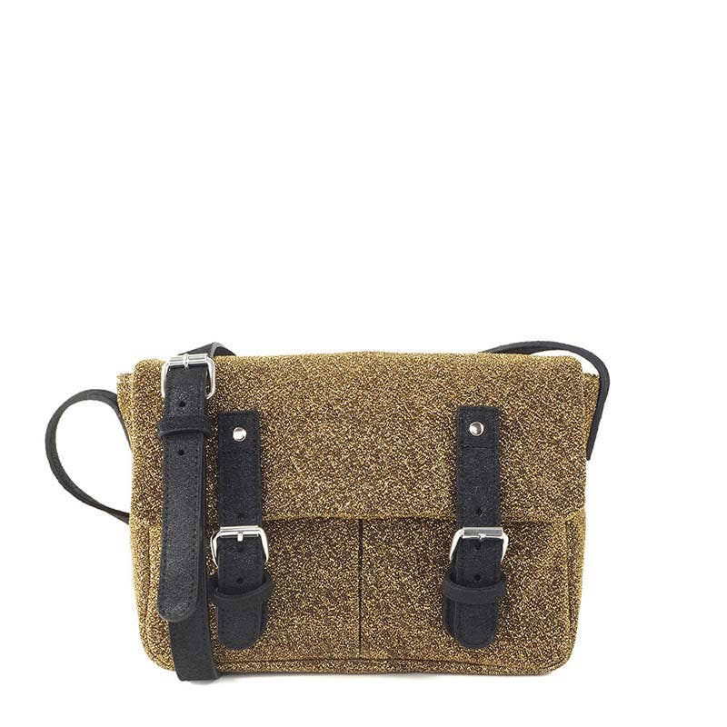 C Oui - Wholesale Crossbody Bag - Women's - Small iridescent gold fabric shoulder bag IBIZA 110