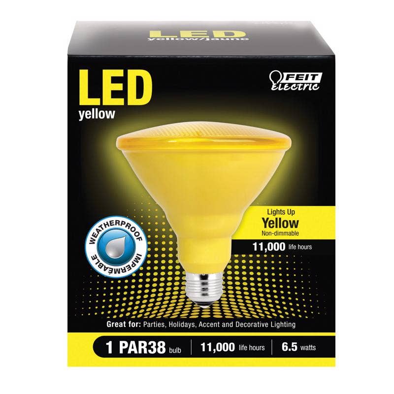 Everyday Supply Co - Wholesale Light Bulb/Puck - FEIT PAR38 E26 LED Bulb Yellow 90W Equivalent 1pk0
