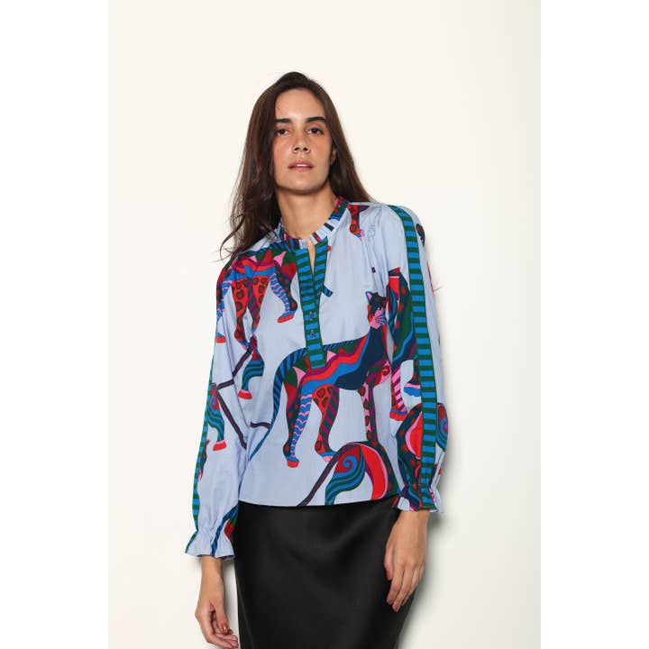 ASHLEY CHEETAH MIRAGE TOP for wholesale by Maude-Vivante