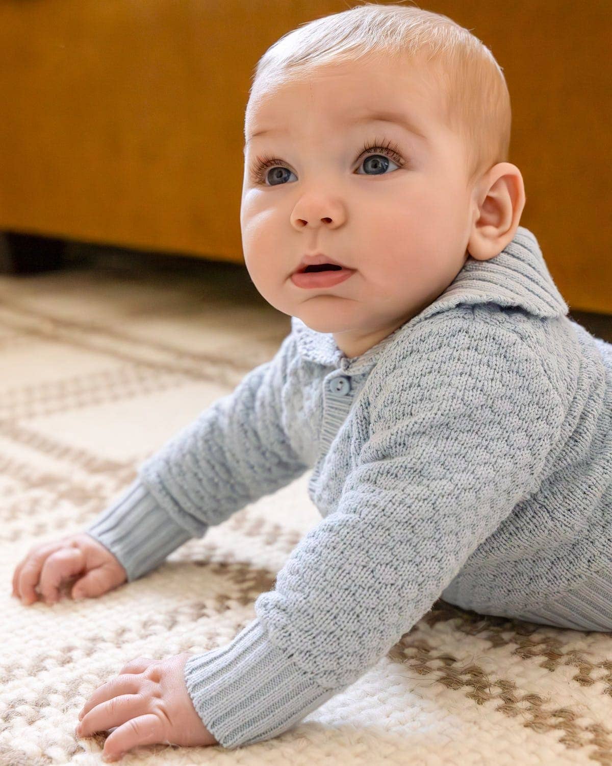 Baby Blue Boys Knit 2 Pc Cardigan set for wholesale on Faire3