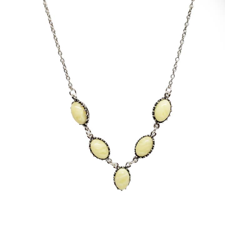 Butterscotch Amber Sterling Silver Necklace for wholesale by Amberman