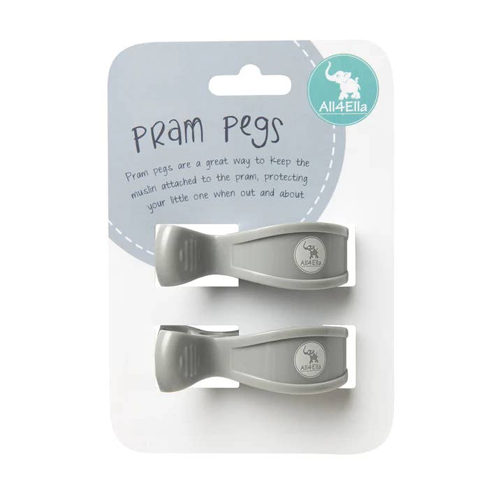 Pram Pegs 2pk - Grey for wholesale by All4Ella