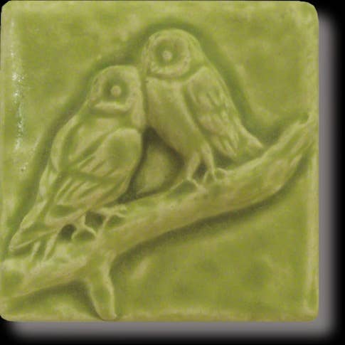 Whistling Frog Tile Inc. - Wholesale Wall Tile - Owl Friends Art Tile 4x4"12