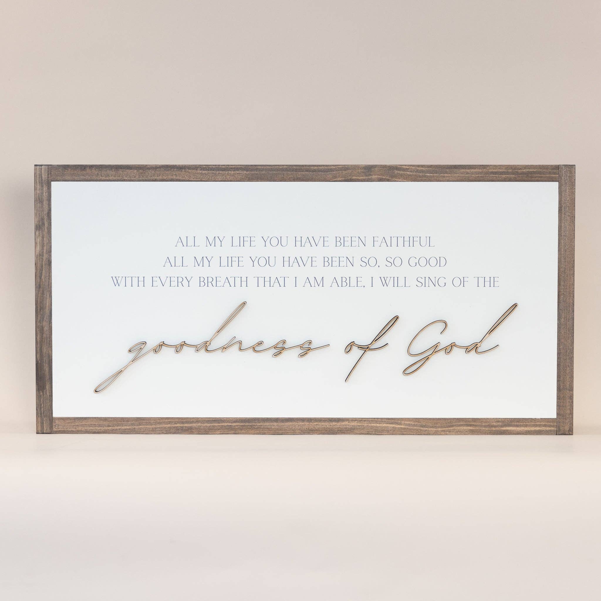 Joyfully Said - Wholesale Wood Wall Art - Goodness of God0