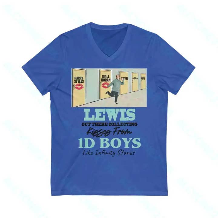 Lewis Capaldi Unisex Jersey Short Sleeve V-Neck Tee for wholesale by Alcyone213k