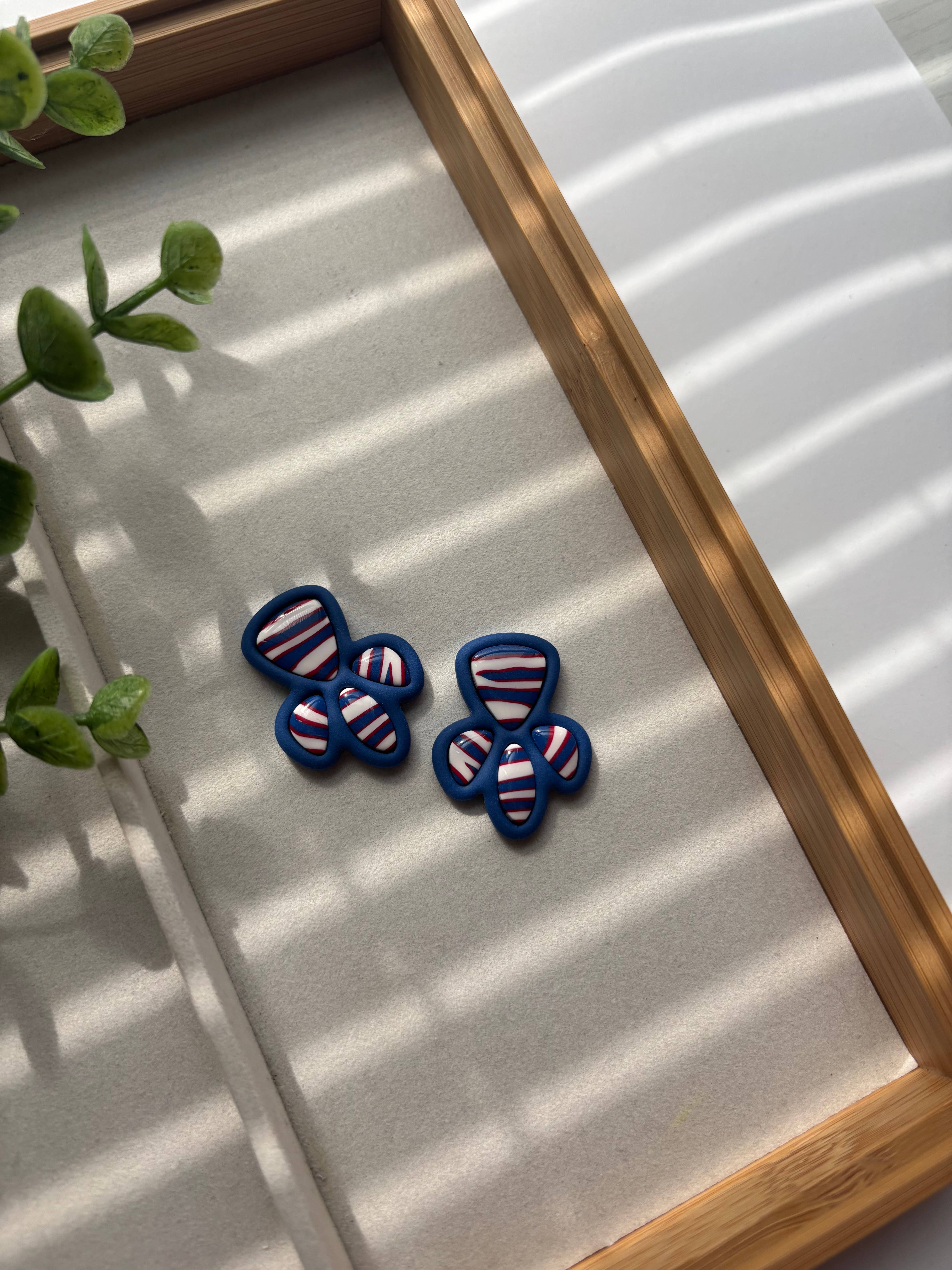 LeiClayCo - Wholesale Stud/Post Earrings - Buffalo Bills earrings, stud clay earrings3