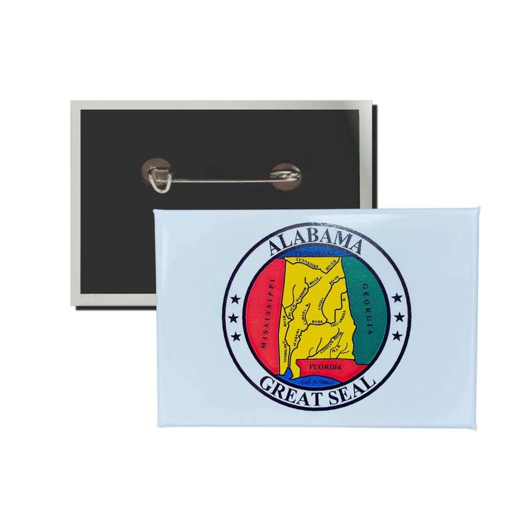 Horizontal Plate - State of Alabama Shield - USA for wholesale by Astur Pins