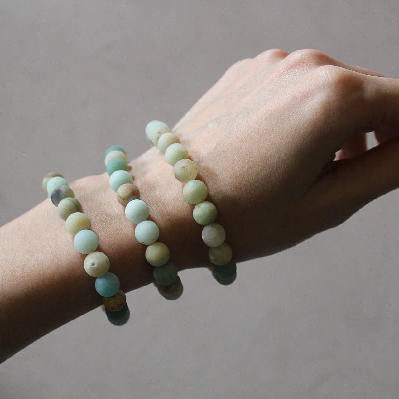 Pebble House - Wholesale Beaded Bracelet - Amazonite Bracelet (Matte) 4mm/6mm/8mm - Crystals & Stones1