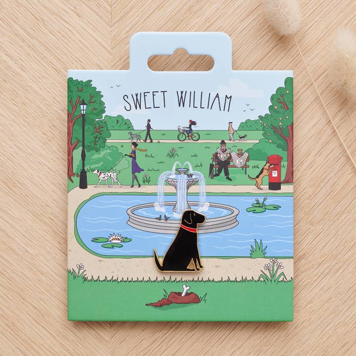 Dog Pin - Black Labrador for wholesale by Sweet William Designs