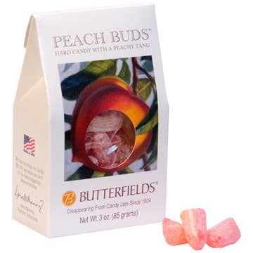 Butterfields Candy - Wholesale Hard Candy - Peach Buds Gift Box - A Southern tradition for stockings!