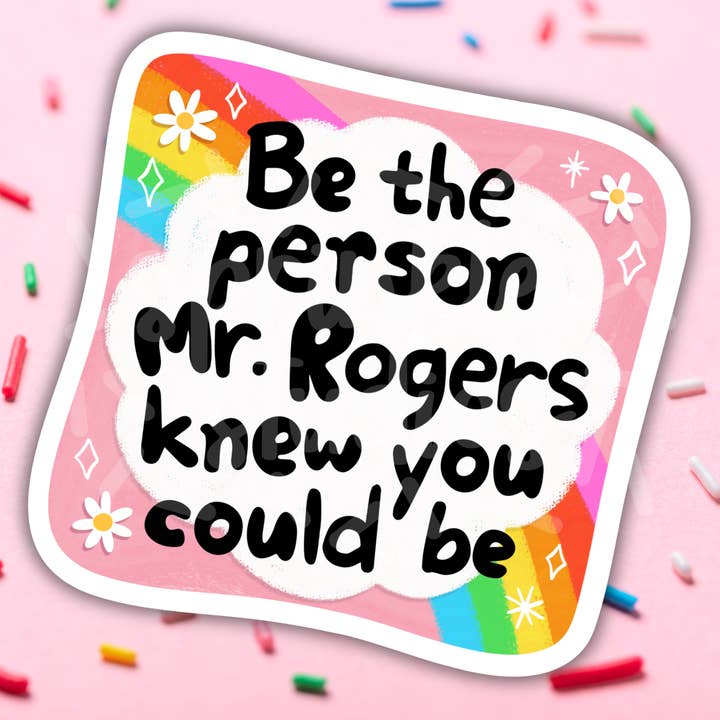 Mr. Rogers Vinyl Sticker for wholesale by Sprinkles Studios
