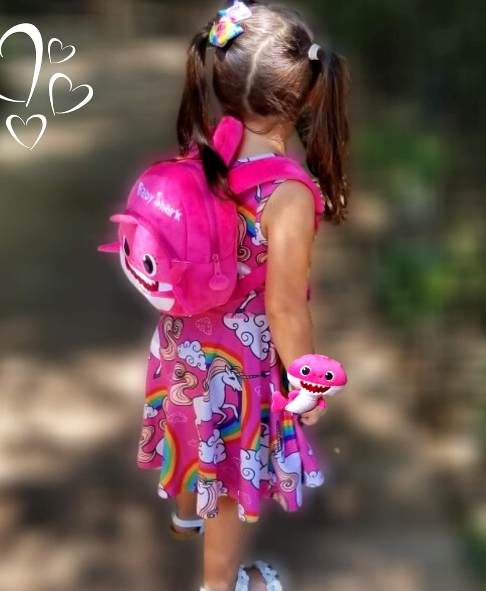 AnimeKuji - Wholesale Backpack - Kids - Baby Shark Toddler Mini Backpack Plush Toy Pink2