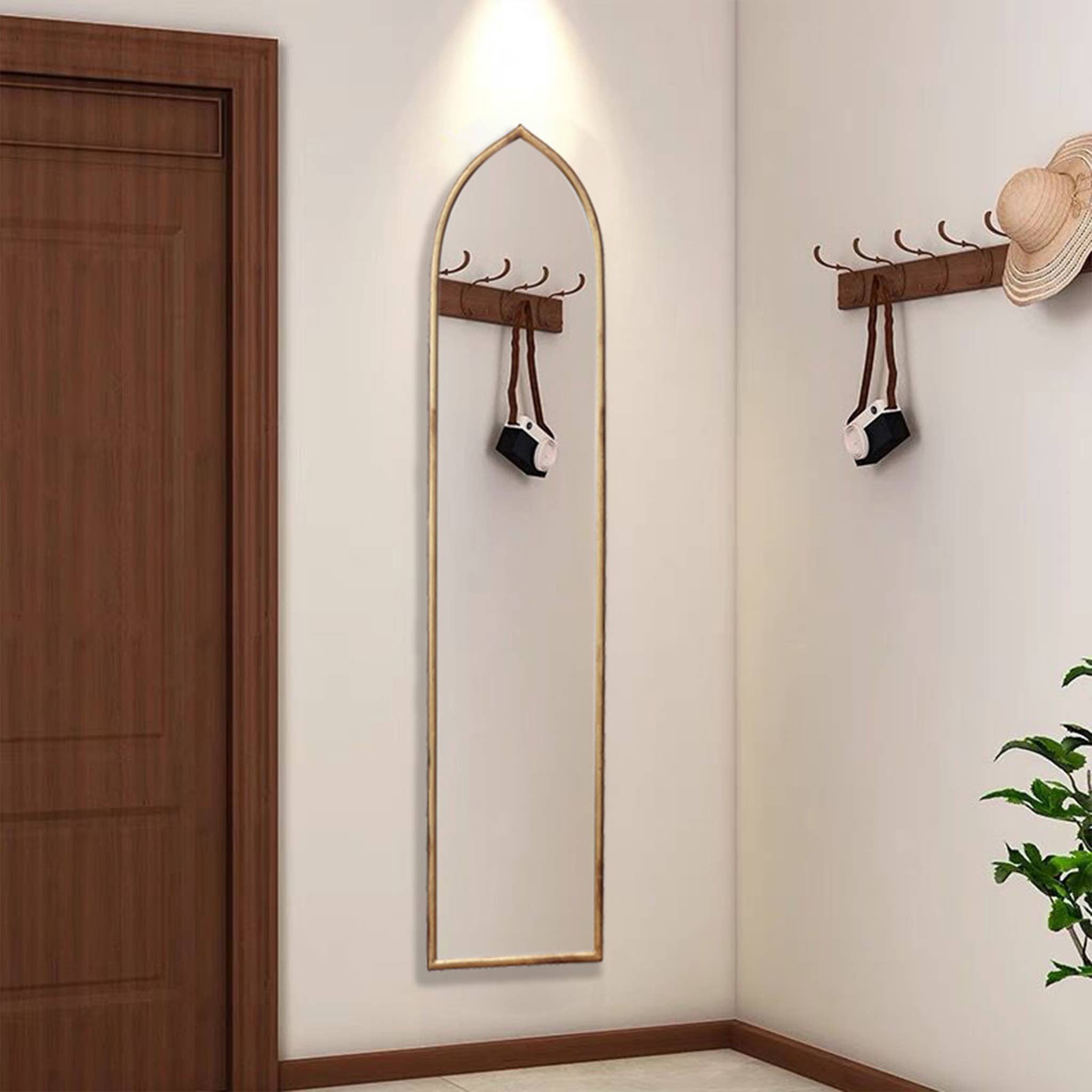 Paris Loft Inc - Vente Miroir mural - Miroir sur Pied Mural Grande Taille avec Cadre en Métal3