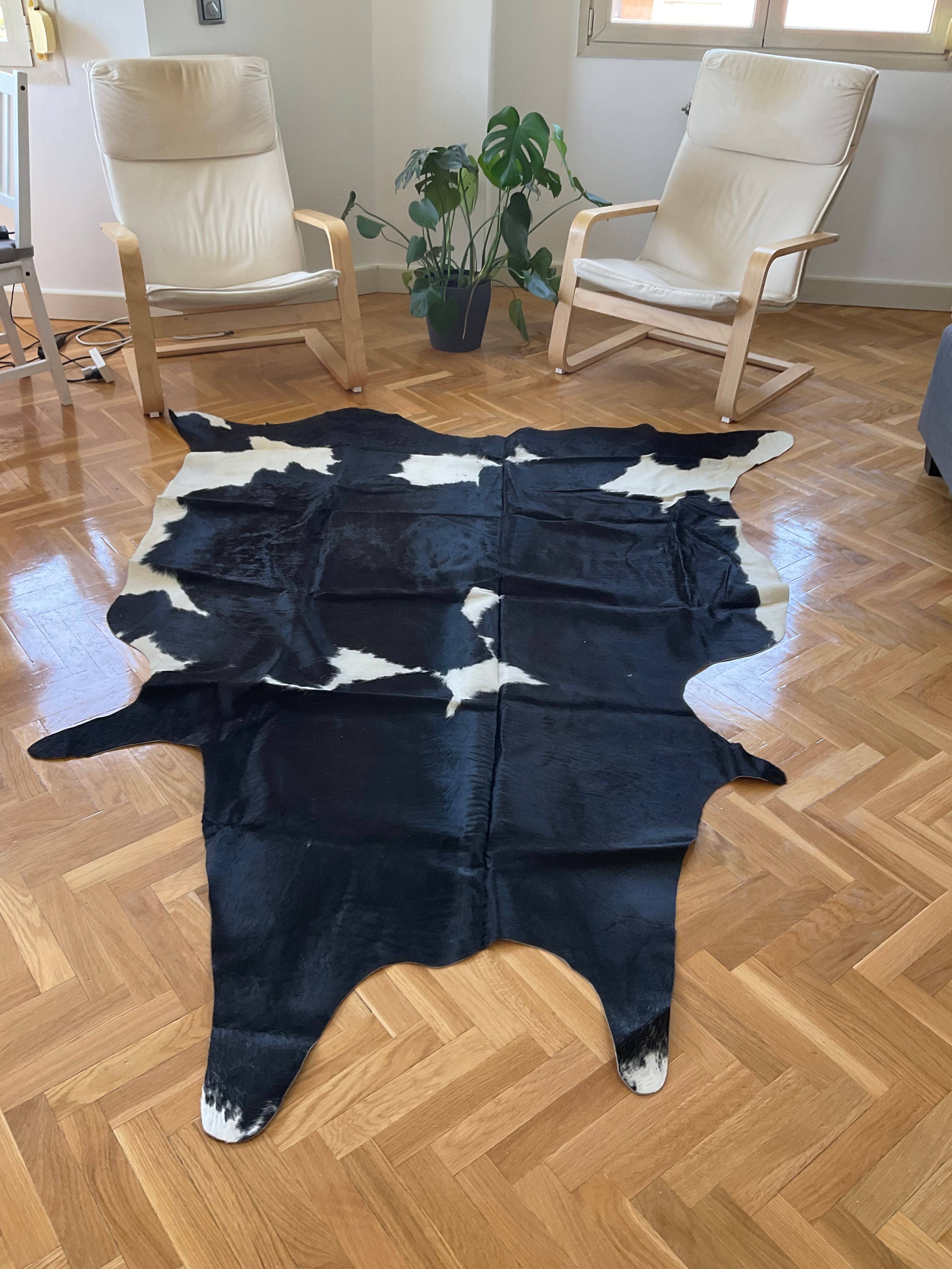 GRINFURS SL - Venta al por mayor Alfombra pequeña - Alfombra de cuero vacuno blanco y negro6